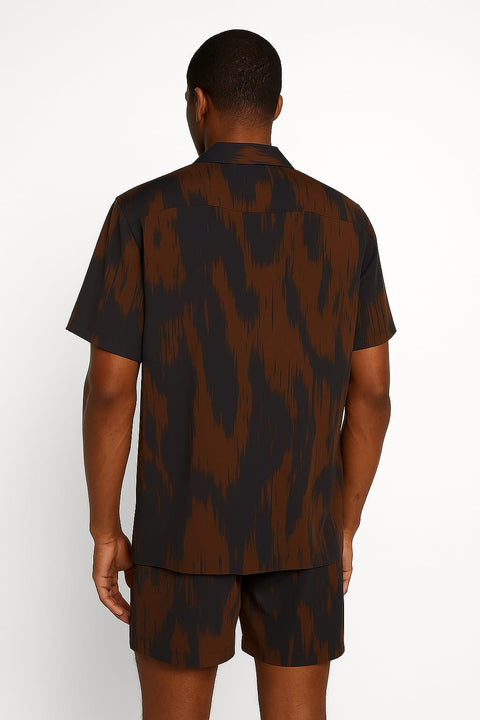 Men’s Modern Brushstroke Set – Brown & Black