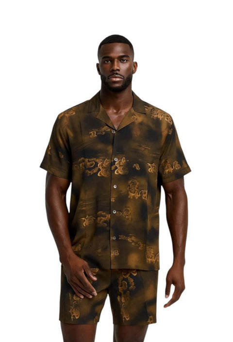 Men's Shirt– Brown/Black