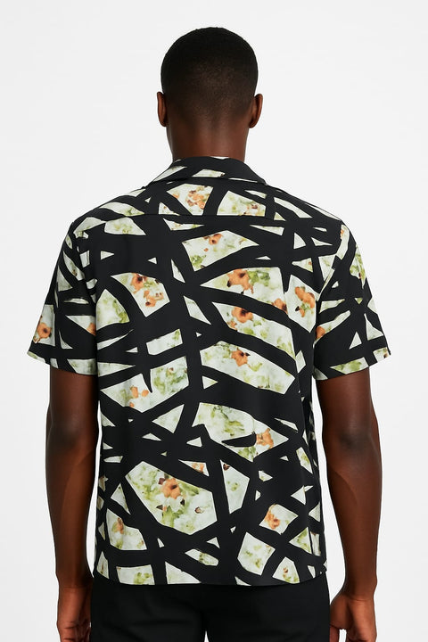 Men’s Short Sleeve Shirt – Black Multi