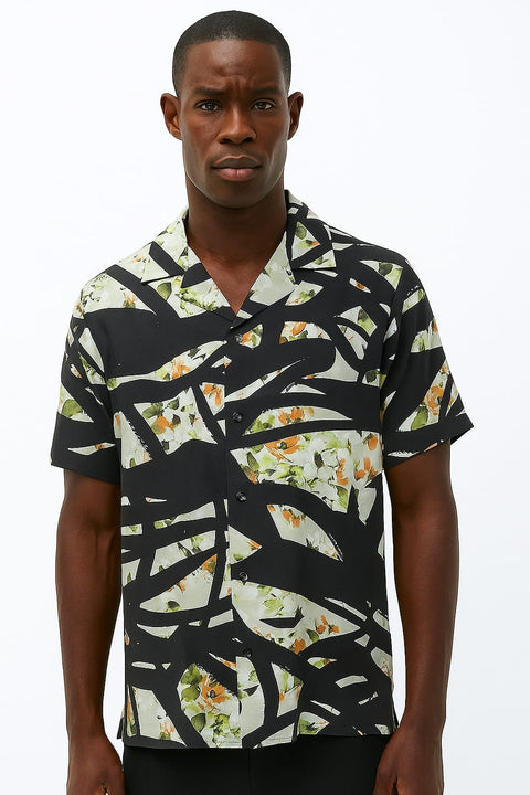 Men’s Short Sleeve Shirt – Black Multi